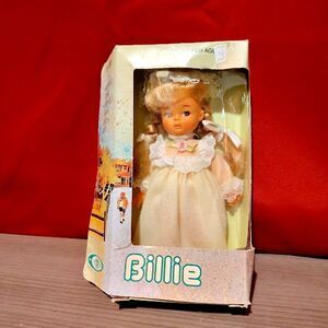 Vtg 6.5 In Playmates Billie Doll Blonde Yellow Nightgown Cap 1970s Damaged Box